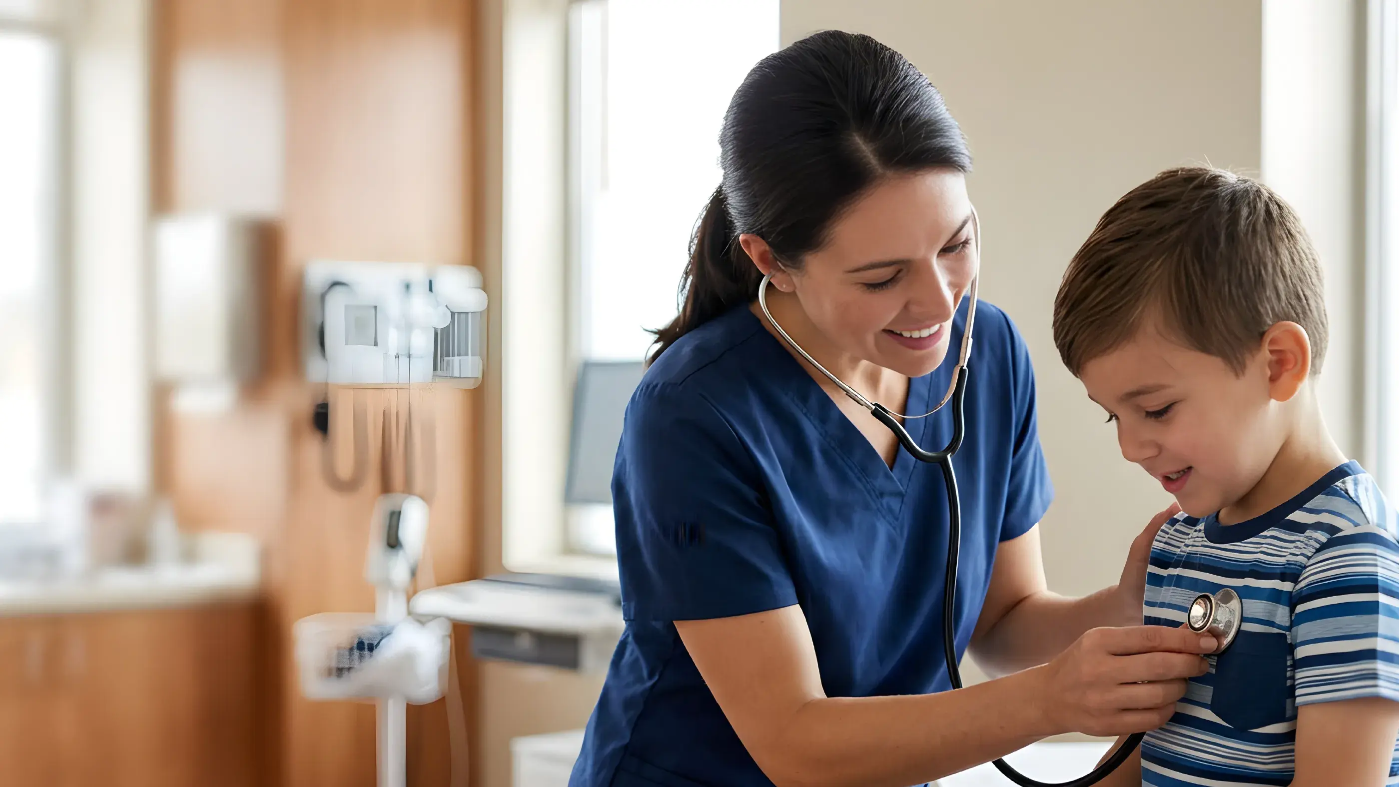 Nurse attending a patient